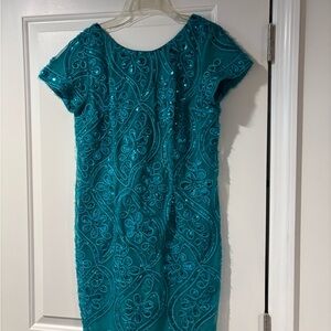 SD Collection Teal Sequin Mini Dress